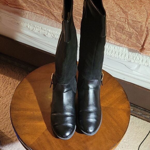 KAREN SCOTT DELIEE TALL BOOTS/BOOTIES LEATHER &SUEDE SHOE - Picture 5 of 16